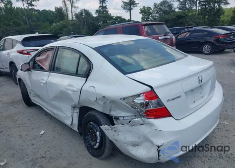 2012 Honda Civic Lx из США, поврежденный, VIN 2HGFB2F58CH008674